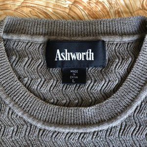 Ashworth Mens L sweater taupe color